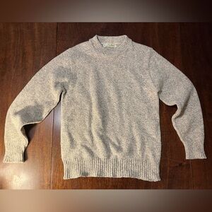 Vintage L.L. Bean Heathered Oatmeal Crewneck Sweater MADE IN USA